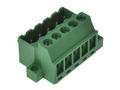 Terminal block; 2EHDRS-05P; 5 ways; R=5,08mm; 17mm; 12A; 300V; for panel; angled 90°; square hole; slot screw; screw; vertical; 0,5÷2,5mm2; green; Dinkle; RoHS
