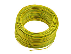 Wire; equipment; H05V-K (LgY); 1 core; stranded; Cu; 0,35mm2; yellow-green; PVC; -40...+70°C; 300/500V; 100m reel; Eltrim; RoHS; 2,4mm; 1x0,35mm2