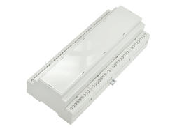 Enclosure; DIN rail mounting; D12MG; ABS; 212mm; 90,2mm; 57,5mm; light gray; snap; Gainta; RoHS; no gasket