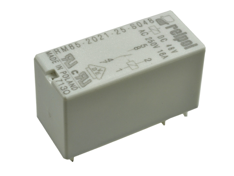 Relay Relpol RM85 2021 25 S048 Solder For Socket SPST NO 48V 16A