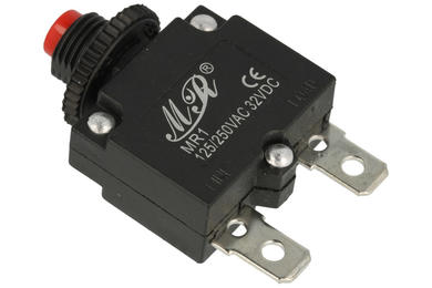 Wyłącznik nadprądowy S; bimetaliczny; MR1-3; 3A; 250V AC; 1 tor; na panel; konektory 6,3mm