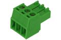 Terminal block; AK1550/3-3.5; 3 ways; R=3,50mm; 15,5mm; 8A; 300V; for cable; angled 90°; square hole; slot screw; screw; vertical; 1,5mm2; green; PTR Messtechnik; RoHS
