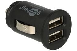 Charger; car; CAR-44177; 5V DC; 2,1A; 10W; 2x USB socet type A; 12÷24V DC; black; plug for car lighter socket; without cable; Goobay; RoHS