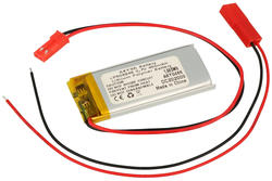Rechargeable battery; Li-Po; 502248; 3,7V; 450mAh; 5x22x48mm; PCM protection; connector + socket 2,54*2pins; AKYGA; RoHS