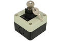 Switch; key switch; in box; SALB144; ON-OFF; 1 way; 90°; 2 positions; bistable; in the housing; screw; 5A; 600V AC; plastic; IP65; Howo