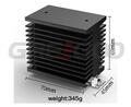 Heatsink; GHS-7; for 1 phase SSR; with TS15 DIN rail handle; with holes; blackened; 70mm; 45mm; 62mm; Greegoo
