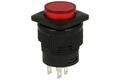 Przełącznik; przyciskowy; R16-504BDR; OFF-(ON); czerwony; podświetlenie LED 2V; czerwony; do lutowania; 2 pozycje; 1,5A; 250V AC; 16mm; 25mm