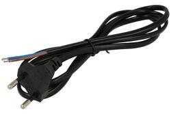 Cable; power supply; AK-OT-04A; wires; CEE 7/16 flat plug; 1,5m; black; 2 cores; 0,50mm2; Akyga; PVC; flat; stranded; Cu; RoHS