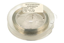 Srebrzanka; 013796; drut; Cu; srebrzony; 0,2mm; szpula 150m; RoHS Srebrzanka; 013796; drut; Cu; srebrzony; 0,2mm; szpula 150m; RoHS