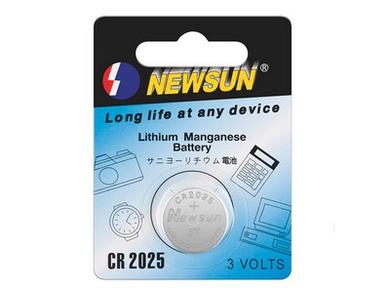 Battery; lithium; CR2025; 3V; 150mAh; blister; fi 20x2,5mm; NEWSUN; 2025