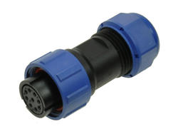 Socket; SP1710/S9-1N; 9 ways; straight; solder; 0,75mm2; 6-10mm; SP17; for cable; IP68; 5A; 400V; Weipu; RoHS