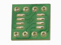 Circuit board; adapter; UMSMD402; 8; 12x12; 2,54mm; Features: adapter SOP08-DIP08; drilled; 1pcs.; green