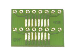 Circuit board; adapter; UMSMD425; 15,5x21; 2,54mm; Features: adapter SOP08-16-DIP08-16; drilled; 1pcs.; green