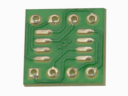 Płytka; przejściówka; UMSMD402; 8; 12x12; 2,54mm; Właściwości: przejściówka SOP08-DIP08; wiercona; 1szt.; zielona