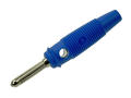 Banana plug; 4mm; BUELA-30 930727102; blue; 60mm; solder; pluggable (4mm banana socket); 30A; 60V; nickel plated brass; PVC; Hirschmann; RoHS; BILA-30