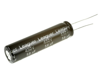 Capacitor; electrolytic; 56uF; 450V; RTXZ; RTXZ2W560M1250; fi 12,5x50mm; 5mm; through-hole (THT); bulk; Leaguer; RoHS