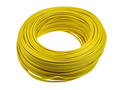 Wire; equipment; H05V-K (LgY); 1 core; stranded; Cu; 1,00mm2; yellow; PVC; -40...+70°C; 300/500V; 100m reel; Elektrokabel; RoHS; 2,9mm; 1x1,00mm2