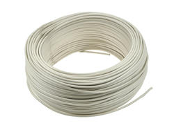 Wire; equipment; H05V-K (LgY); 1 core; stranded; Cu; 0,50mm2; white; PVC; -40...+70°C; 300/500V; 100m reel; Elektrokabel; RoHS; 2,5mm; 1x0,50mm2