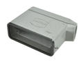 Connector housing; Han A; 09200161541; 16A; metal; angled 90°; for cable; entry for PG16 cable gland; for single locking lever; one side cable entry; grey; IP65; Harting; RoHS Connector housing; Han A; 09200161541; 16A; metal; angled 90°; for cable; entry for PG16 cable gland; for single locking lever; one side cable entry; grey; IP65; Harting; RoHS