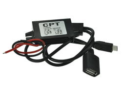 Extension module; Power Inverter; A-PRZ12/5; 12V; 5V; 3A; microUSB plug; mounting bracket; USB socket