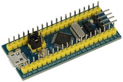 Moduł; ARM Blue Pill-Cortex-M3-STM32; STM32F030C8T6; UART; SPI; SDIO; I2C; 3,3V; 64 KB; mikroUSB; kołkowe
