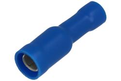 Konektor; 4mm; rurkowa nasuwka; izolowany pełny; 01112-FRD2-156; niebieski; proste; na przewód; 1,5÷2,5mm2; zaciskany; 1 tor