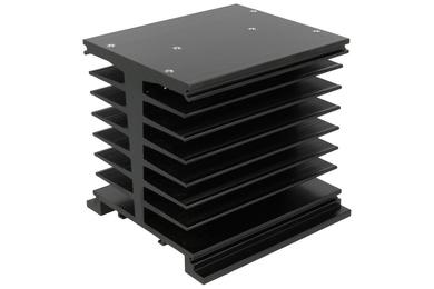 Heatsink; DY-MXo; for 1 phase SSR; for 3-phase SSR; with holes; blackened; 1K/W; 100mm; 85mm; 96mm