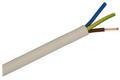 Wire; mains; H03VV-F (OMYo); 3x1,50mm2; stranded; Cu; white; round; PVC; 7,9mm; 300/300V; Elektrokabel; RoHS