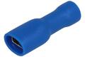 Connector; 4,8x0,5mm; flat female; whole insulated; 01109-FDFD2-187(5); blue; straight; for cable; 0,5÷1,5mm2; tinned; crimped; 1 way