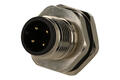 Plug; KLS15-M12A-B204; M12-4p; 4 ways; straight; solder; 0,34mm2; 12mm; for panel; threaded joint (M16x1,5); black; IP67; 4A; 250V; KLS; RoHS