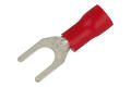 Cord end terminal; M5; fork; insulated; 01101-SVS1.25-5; red; straight; for cable; 0,5÷1,5mm2; tinned; crimped