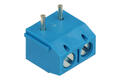 Terminal block; XY301R-2P; AK311; 2 ways; R=5,00mm; 10mm; 16A; 300V; through hole; angled 90°; round hole; slot screw; screw; vertical; 1,5mm2; blue; Xinya; RoHS