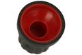 Knob; GP16; 6mm; red; black; fi 16/12mm; 14mm; ABS