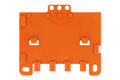 Strain relief plate; for DIN rail terminal blocks; 222-505; yellow; orange; Wago; RoHS