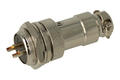 Connector socket + plug; microphone; NC/2p; 2 ways; for panel; 16mm; solder; 4A; 125V; IP55