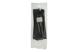Ties; for cables; HA207B; 200mm; 2,5mm; black; 100pcs.; Fasteman