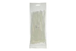 Ties; for cables; HA207; 200mm; 2,5mm; white; 100pcs.