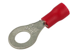 Cord end terminal; M6; ring; insulated; 01103-RV1.25-6; red; straight; for cable; 0,5÷1,5mm2; tinned; crimped