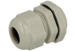 Cable gland; PG13,5-12; nylon; IP68; light gray; PG13,5; 6÷12mm; 20,4mm; with PG type thread; RoHS