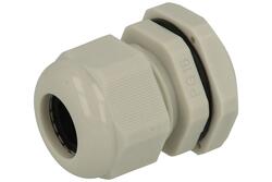 Cable gland; PG16-14; nylon; IP68; light gray; PG16; 10÷14mm; 22,5mm; with PG type thread; Kradex; RoHS