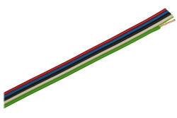 Wire; flat; TLWY; 5x0,35mm2; 0,35mm2; multicolor; PVC; -30...+70°C; 150V; 50m reel; Technokabel; RoHS