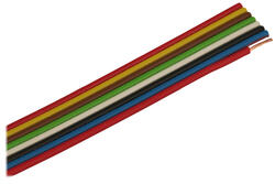 Wire; flat; TLWY; 8x0,124mm2; 0,124mm2; multicolor; PVC; -30...+70°C; 150V; 50m reel; Technokabel; RoHS