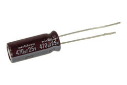 Kondensator; elektrolityczny; niskoimpedancyjny; UPW1E471MPD6TD; 470uF; 25V; UPW; fi 8x20mm; 3,5mm; przewlekany (THT); taśma; Nichicon; RoHS