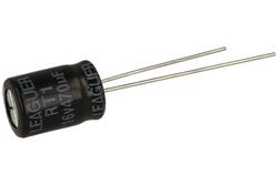 Capacitor; electrolytic; 470uF; 16V; TK; RT11C471M0812; diam.8x12mm; 3,5mm; through-hole (THT); bulk; Leaguer; RoHS