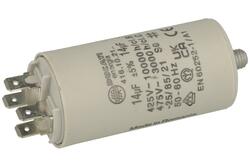 Capacitor; polypropylene; motor; 416102164; 14uF; 425V AC; fi 36x70mm; 6,3mm connectors; screw without nut; Ducati; RoHS