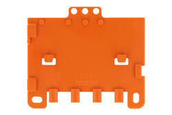 Strain relief plate; for DIN rail terminal blocks; 222-505; yellow; orange; Wago; RoHS