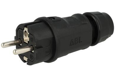 Plug; AC power; CEE 7/6; 100000064; straight; for cable; with  cable gland; 16A; 250V; screw; ABL; RoHS; IP44