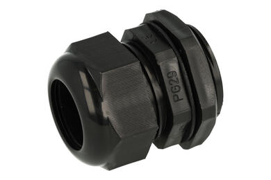 Cable gland; PG29; nylon; IP68; black; PG29; 13÷24mm; 37,0mm; with PG type thread; Howo; RoHS; UL94-V0