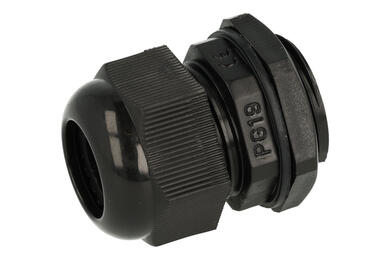 Cable gland; PG19; nylon; IP68; black; PG19; 8÷15mm; 24,4mm; with PG type thread; Howo; RoHS