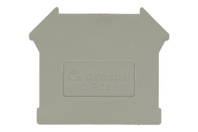 End cover; for DIN rail terminal blocks; PC2.5-D; grey; Degson; RoHS